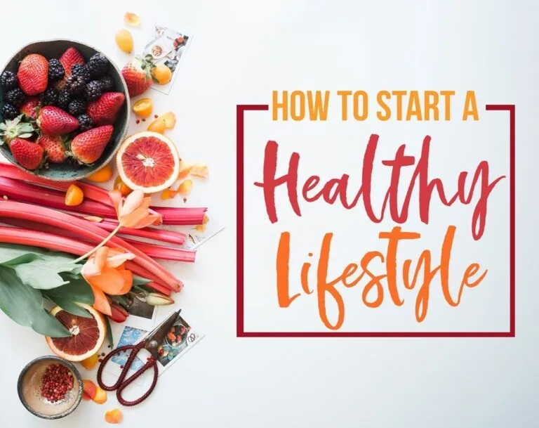 Happy healthy lifestyle graphic with fitness and food icons