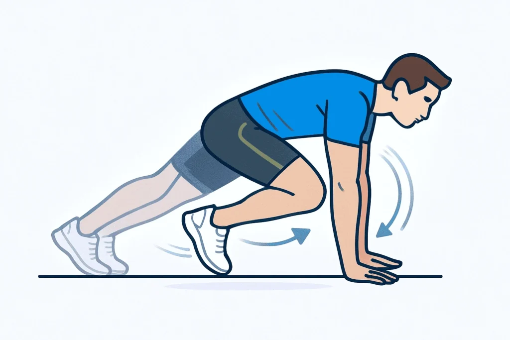 Mountain climbers home cardio exercise for core and fat loss