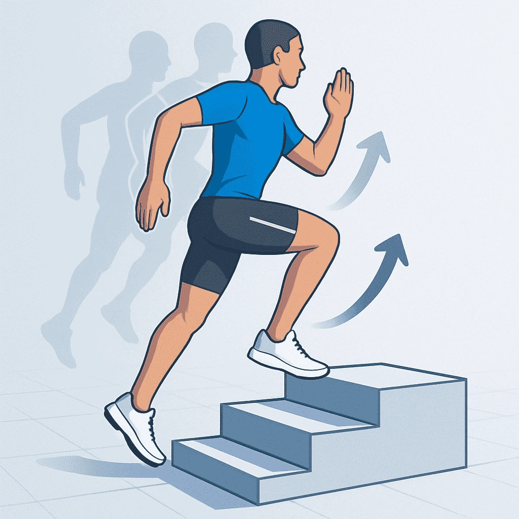 Stair climbing cardio exercise at home for weight loss