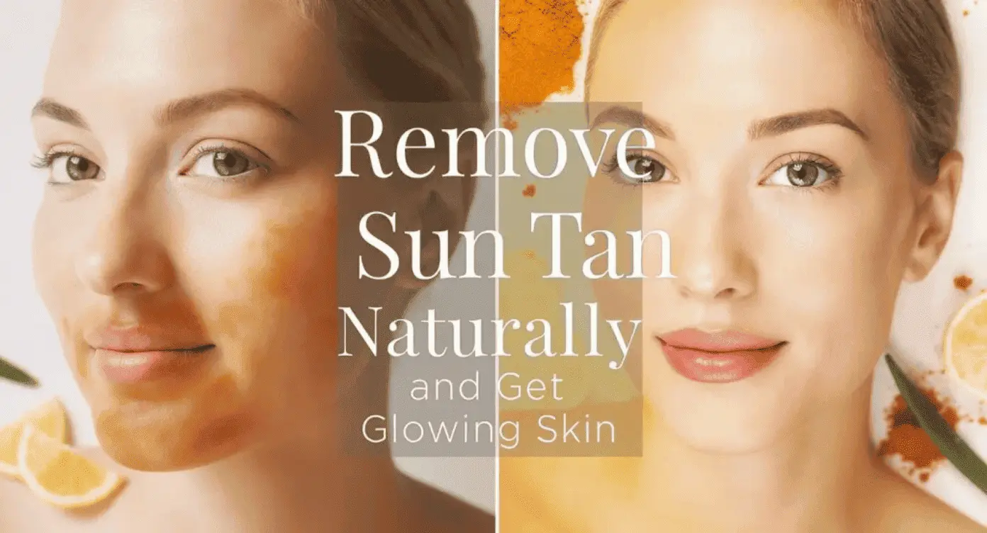Natural skincare ingredients like lemon, cucumber, aloe vera, honey, and papaya for homemade tan removal remedies