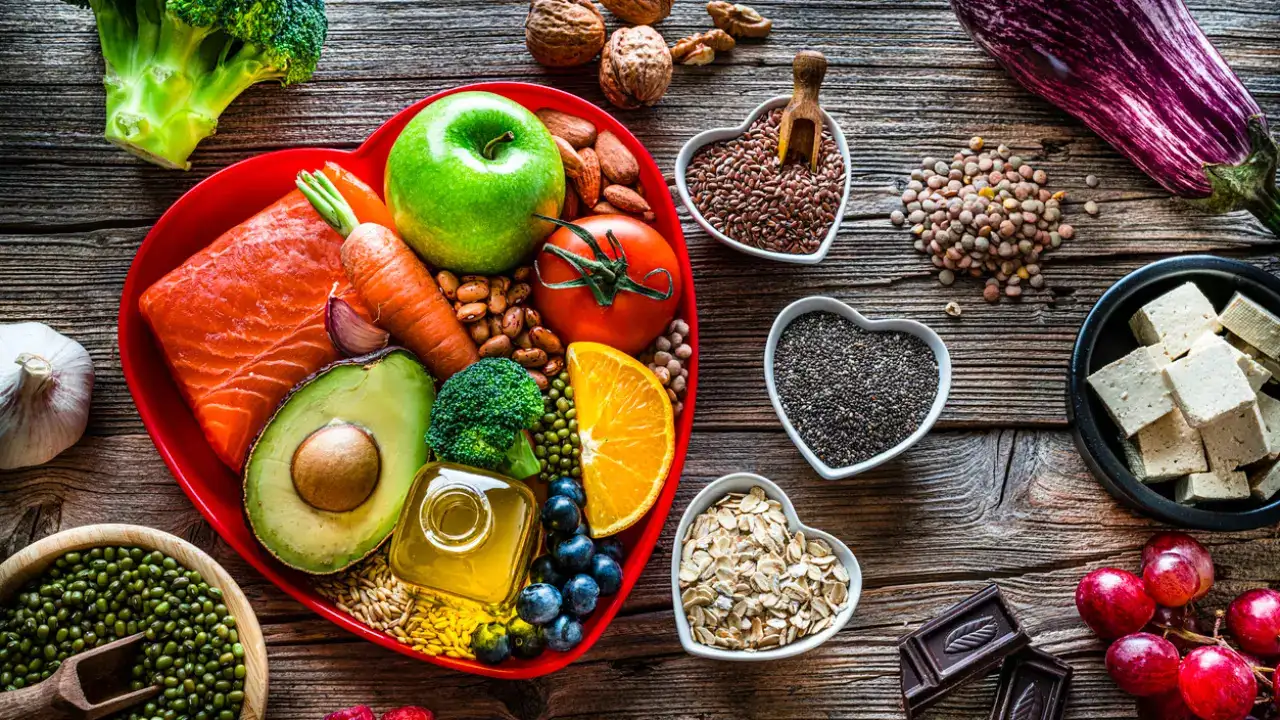 Indian diet tips for a healthy lifestyle with fresh spices, fruits, and traditional Indian meal illustration