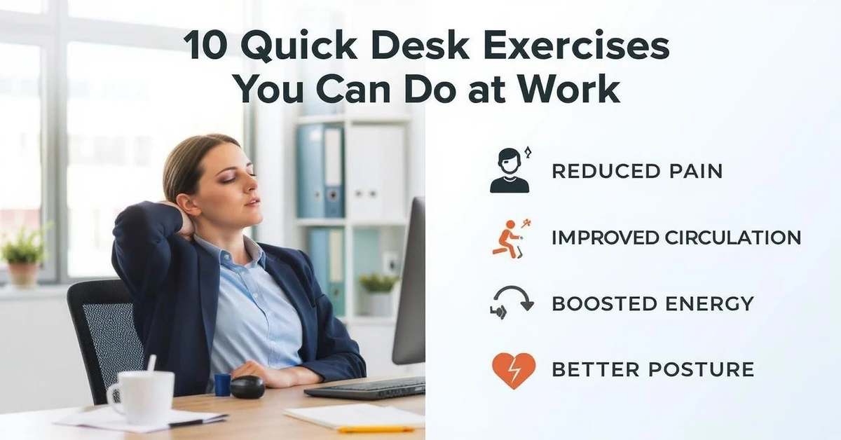 10 Quick Desk Exercises for People Who Sit All Day (Stay Active at Work)