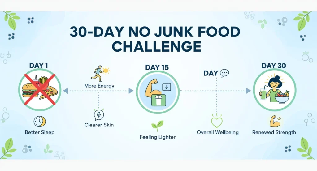 30 day no junk food challenge before and after results