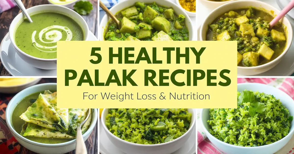 5 Healthy Palak Diet Recipes for Weight Loss and Digestion
