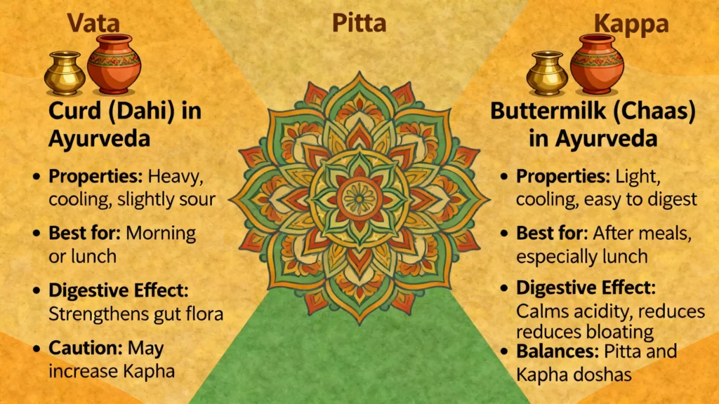 Ayurvedic Benefits of Curd and Buttermilk for Digestion