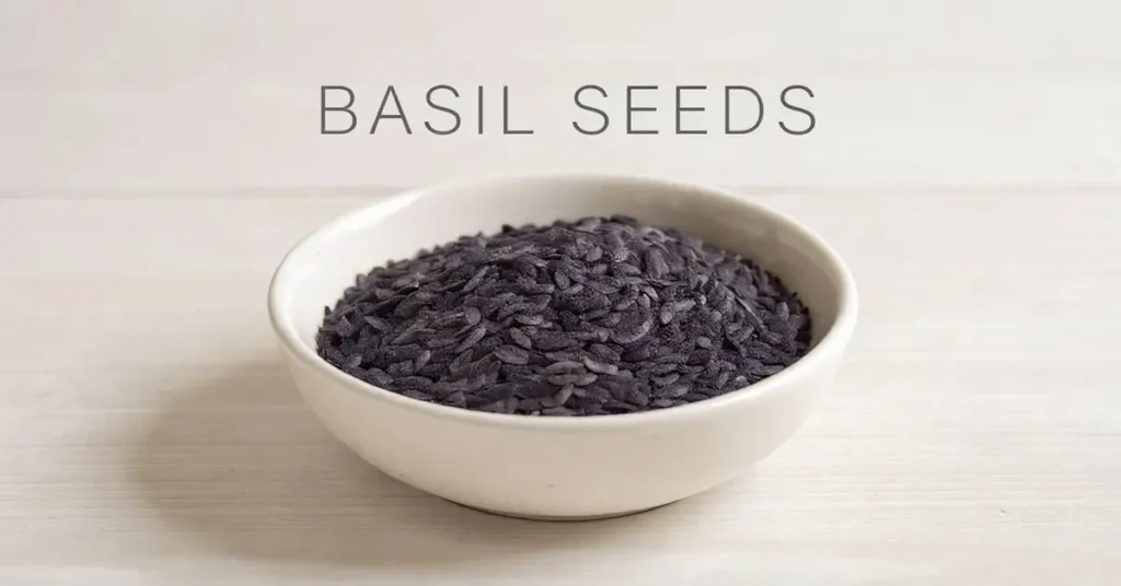 Basil seeds soaked in water for male health and digestion