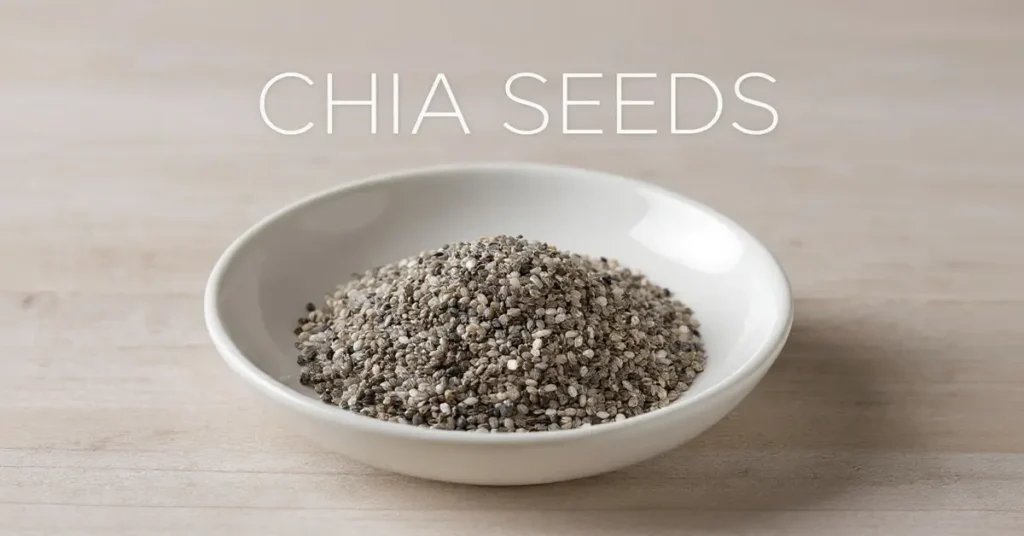 Chia seeds soaked in water for energy and heart health