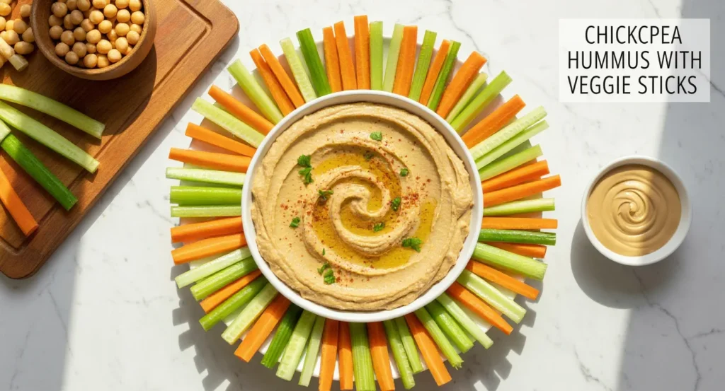 Chickpea Hummus with Veggie Sticks Recipe
