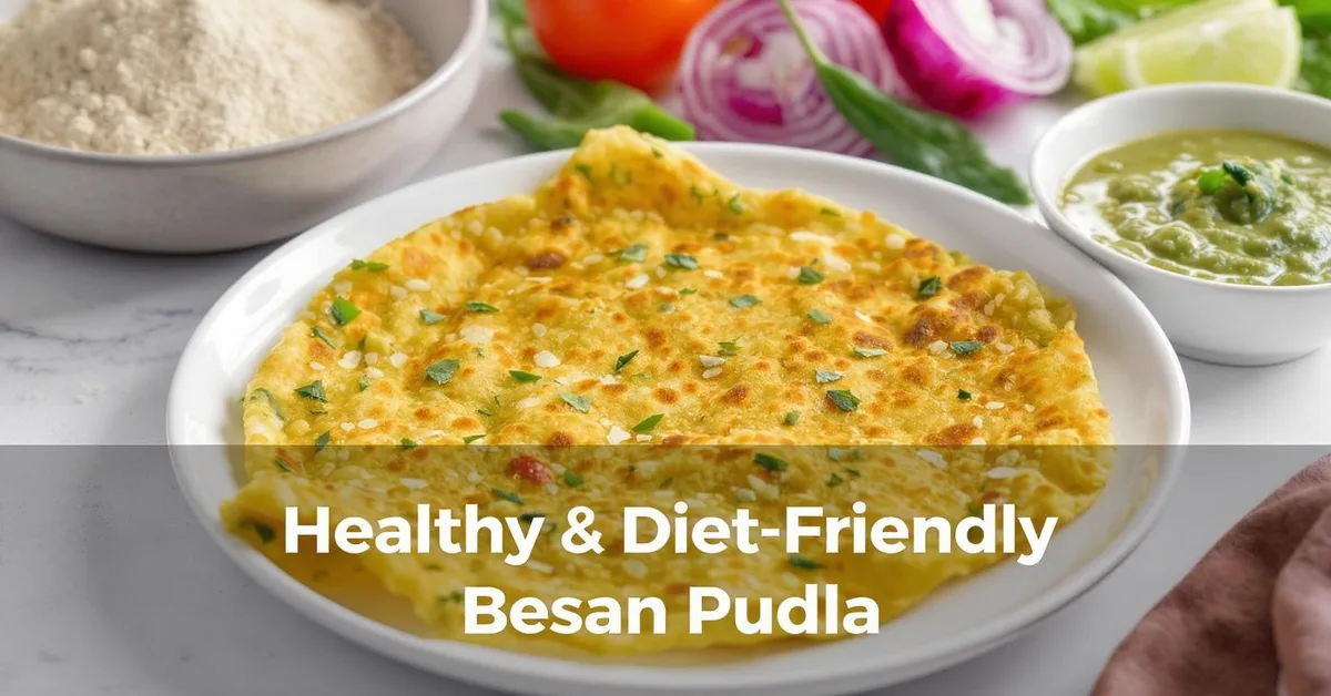 Healthy Besan Pudla recipe for weight loss with vegetables