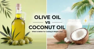 Olive oil vs coconut oil comparison for healthy cooking and weight loss