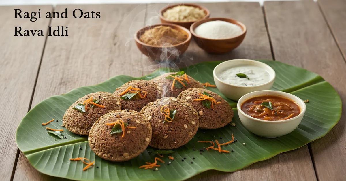 Ragi and Oats Rava Idli Recipe
