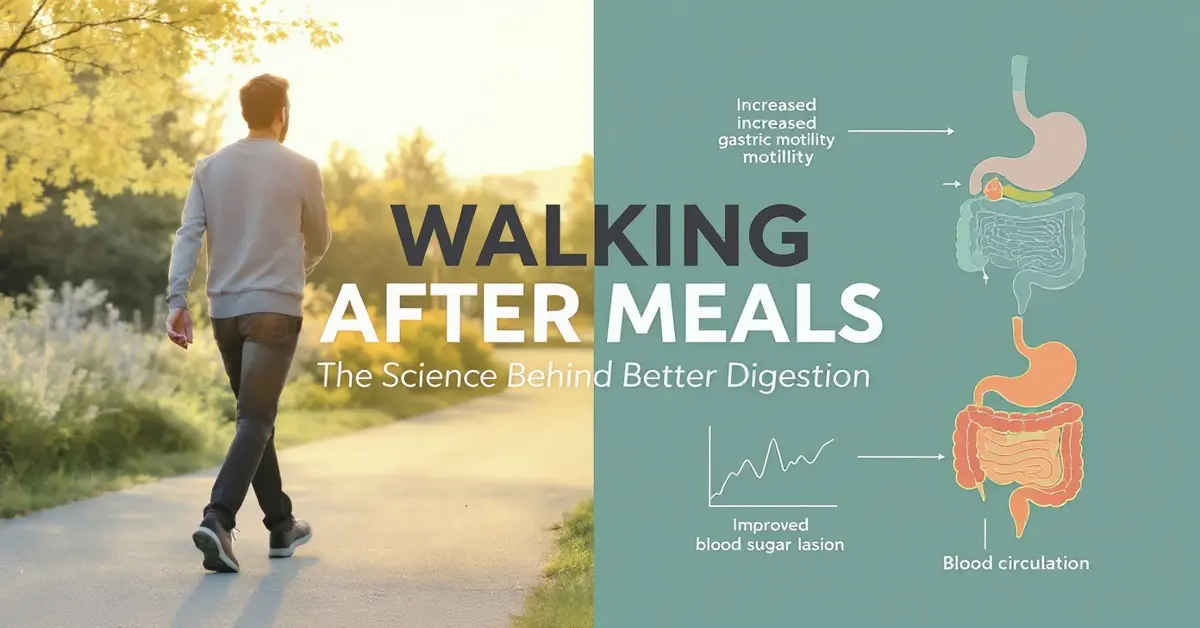 Walking after meals improves digestion and lowers blood sugar naturally