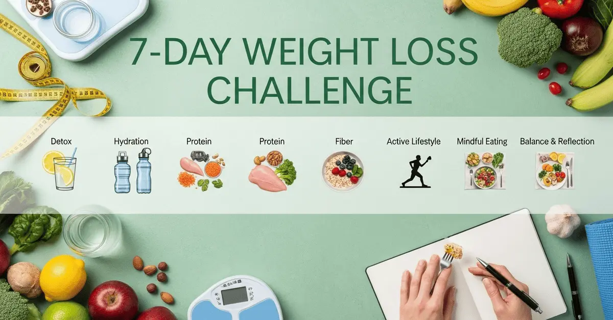 7-Day Weight Loss Challenge daily routine for natural fat loss
