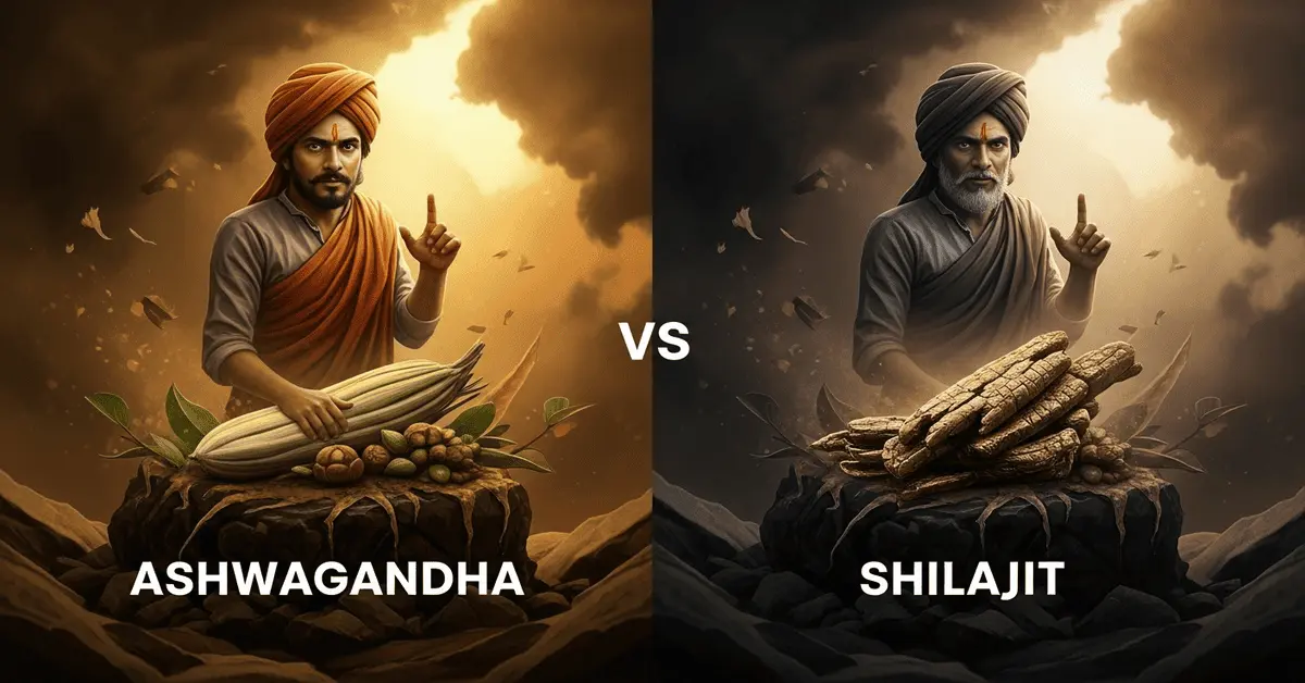 Ashwagandha vs Shilajit comparison for strength, endurance, and vitality