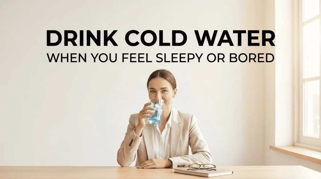 Drink cold water when you feel sleepy or bored.