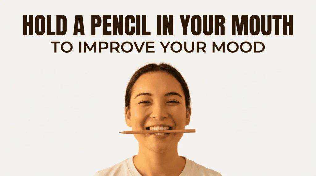 Keep pen/pencil in your mouth if you are in a bad mood