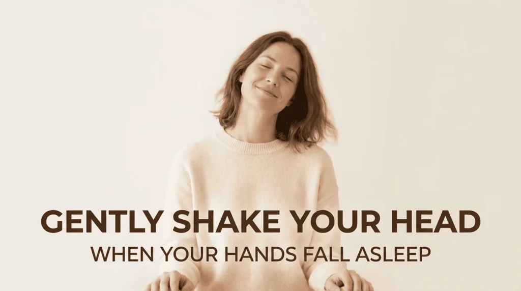 If your hands fall asleep, gently shake your head.