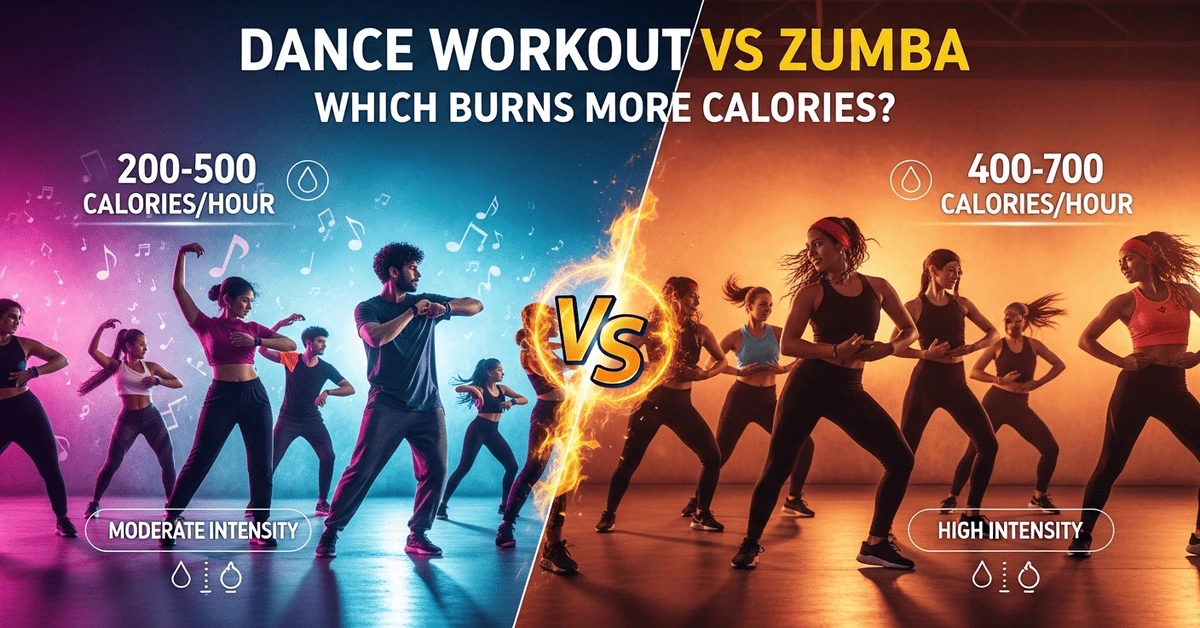 Dance workout vs Zumba comparison for calorie burn and fitness benefits