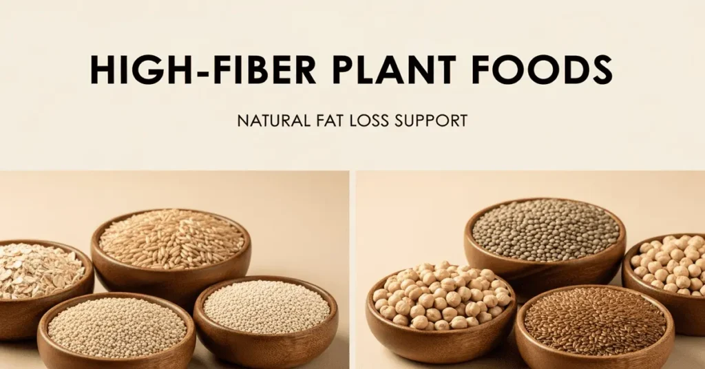 High fiber plant foods for digestion and fat loss