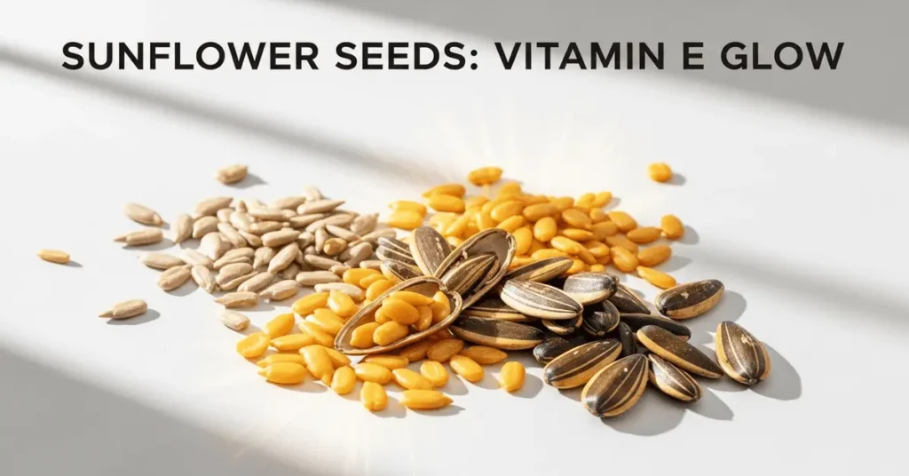Sunflower seeds rich in vitamin E for brighter and glowing skin