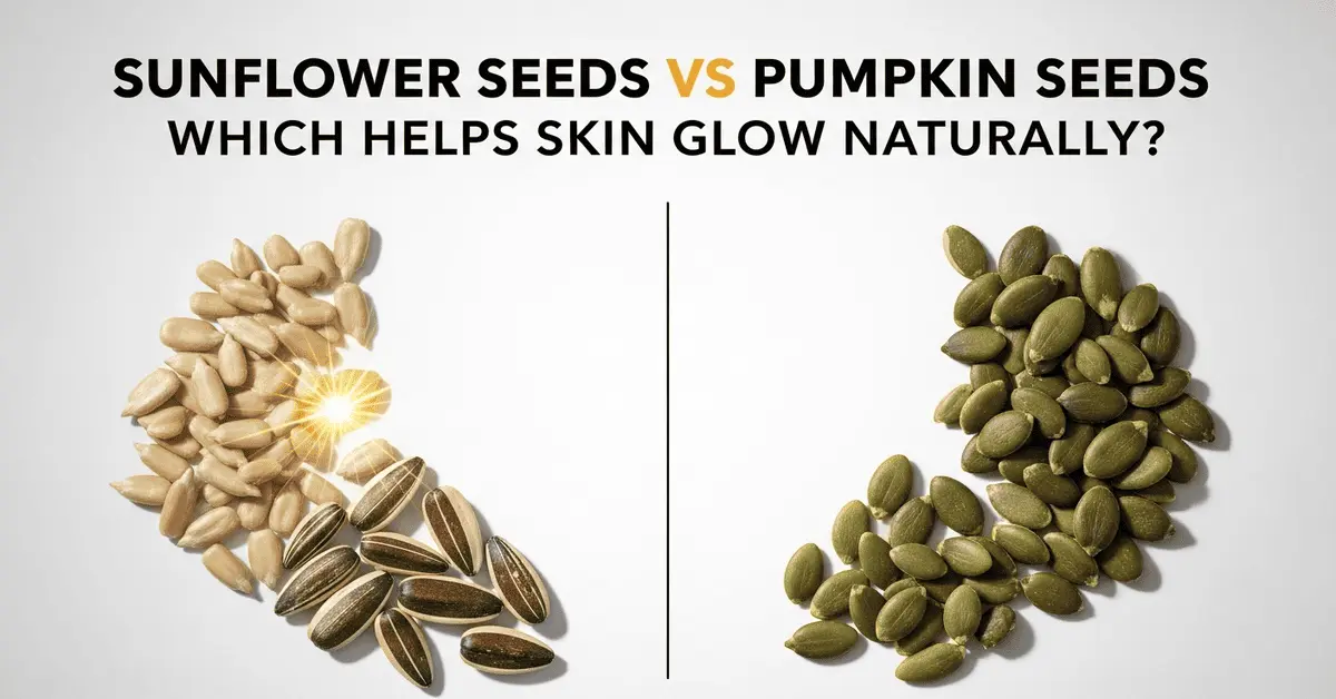 Sunflower seeds vs pumpkin seeds comparison for natural skin glow