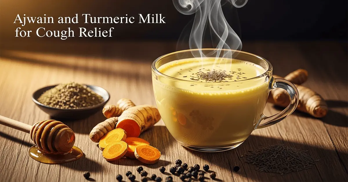 Ajwain and turmeric milk for cough relief – Ayurvedic home remedy to soothe throat and boost immunity