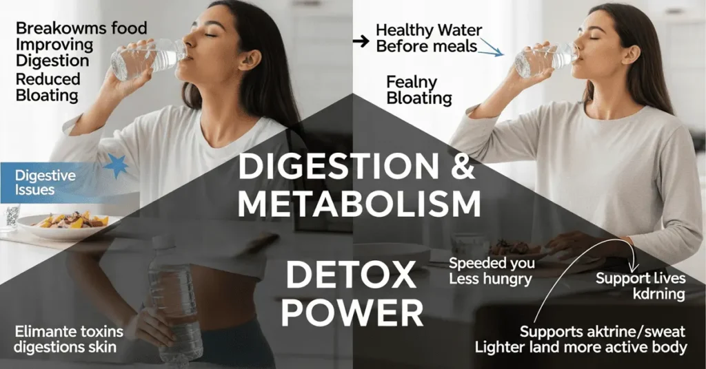 Glass of water symbolizing better digestion, metabolism, and detox power