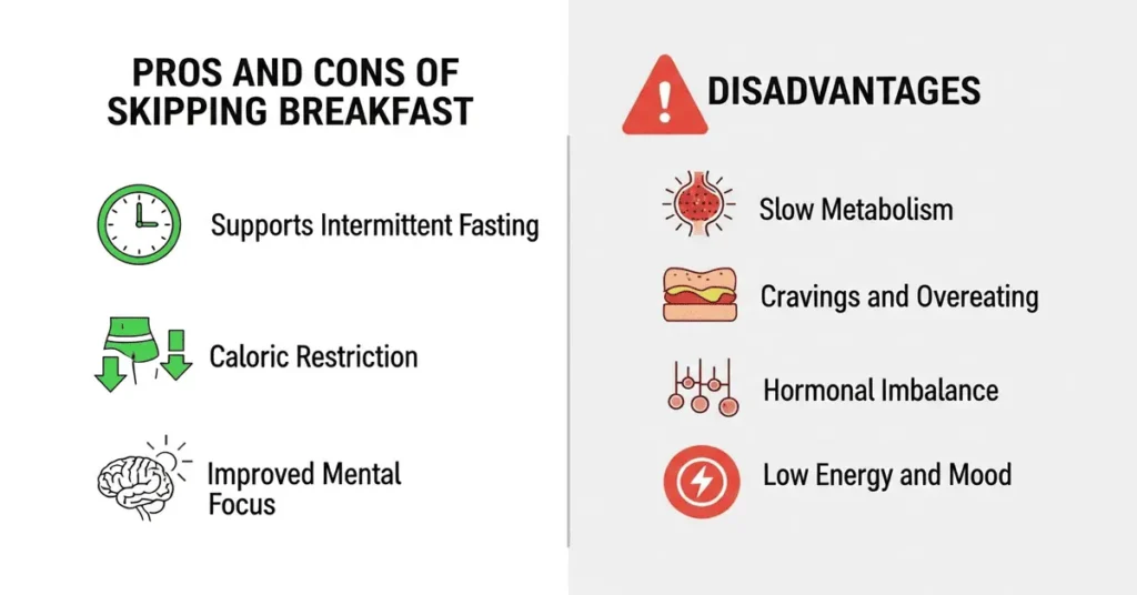 Pros and cons of skipping breakfast for weight loss