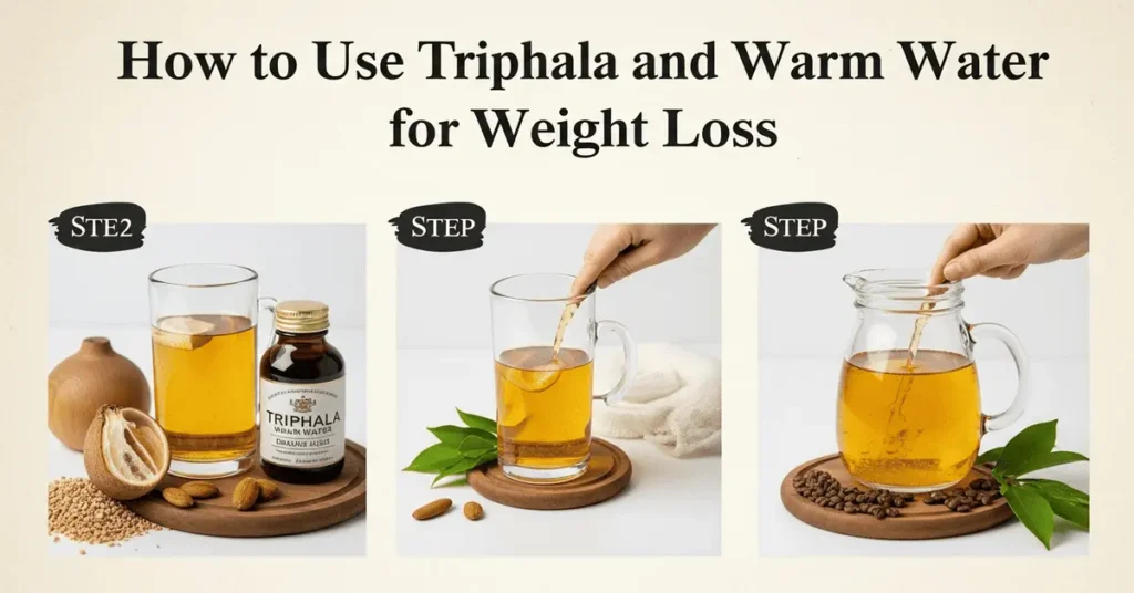 Triphala and warm water for natural Ayurvedic weight loss